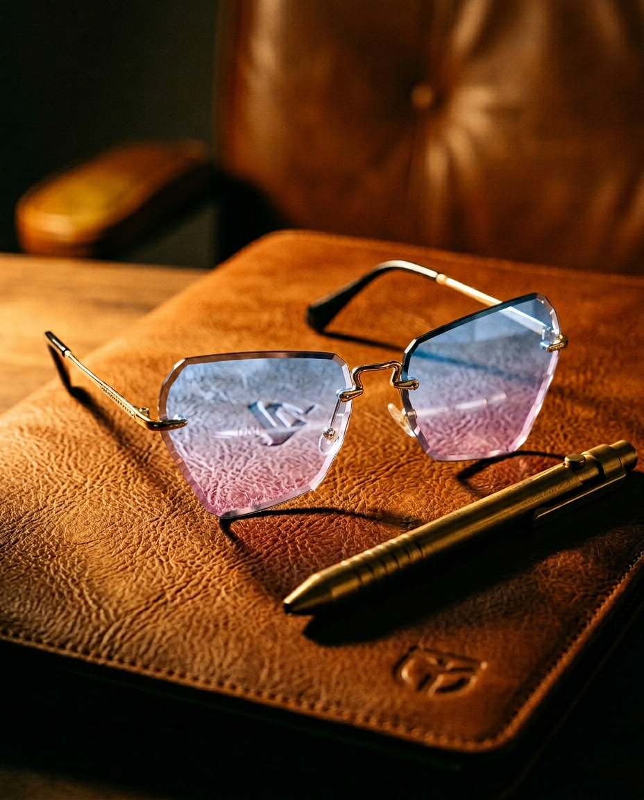 Butterfly Blue Gradient Sunglasses - 3157