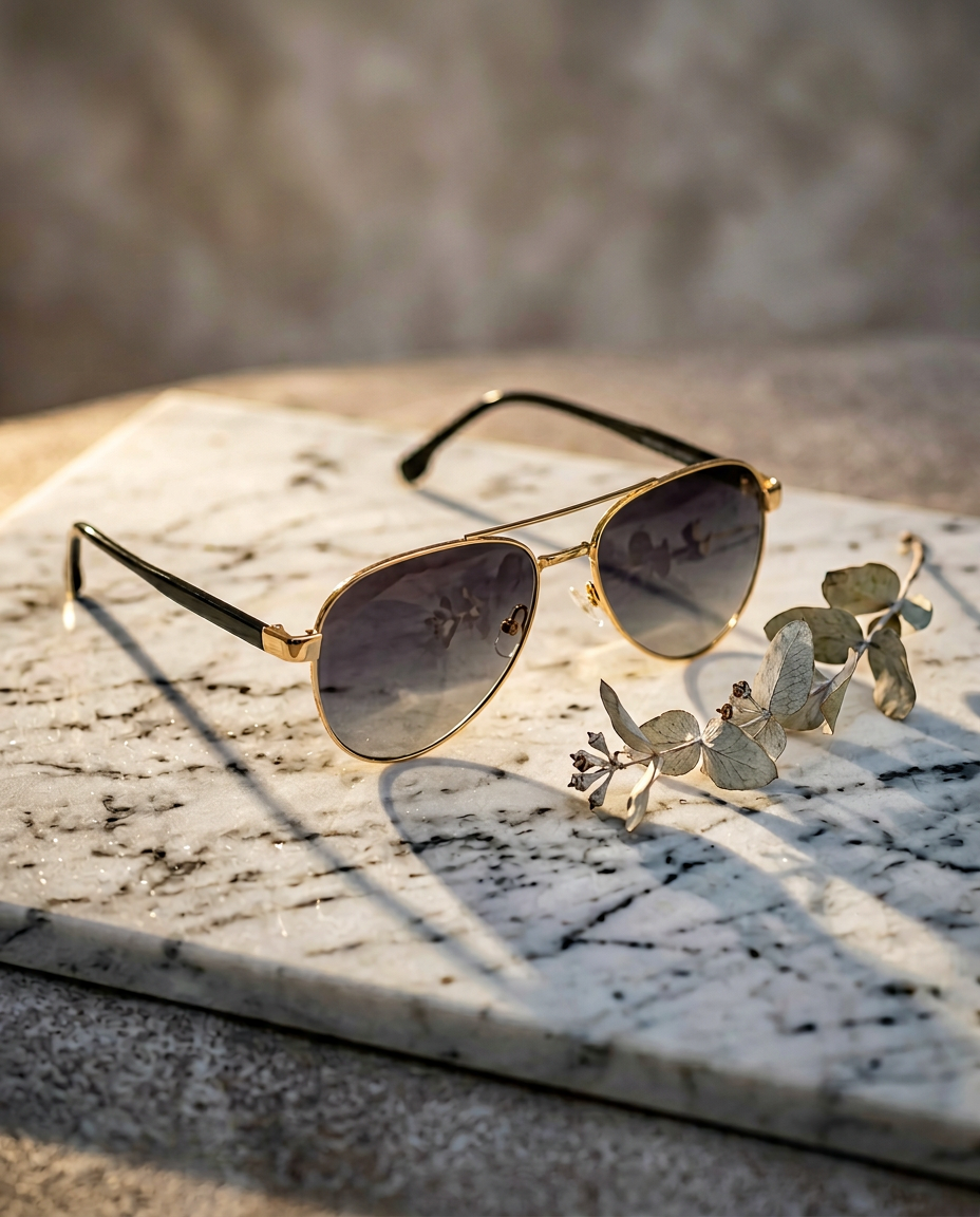 Hugo Boss Aviator Double Bridge Black & Gold – HB1046S