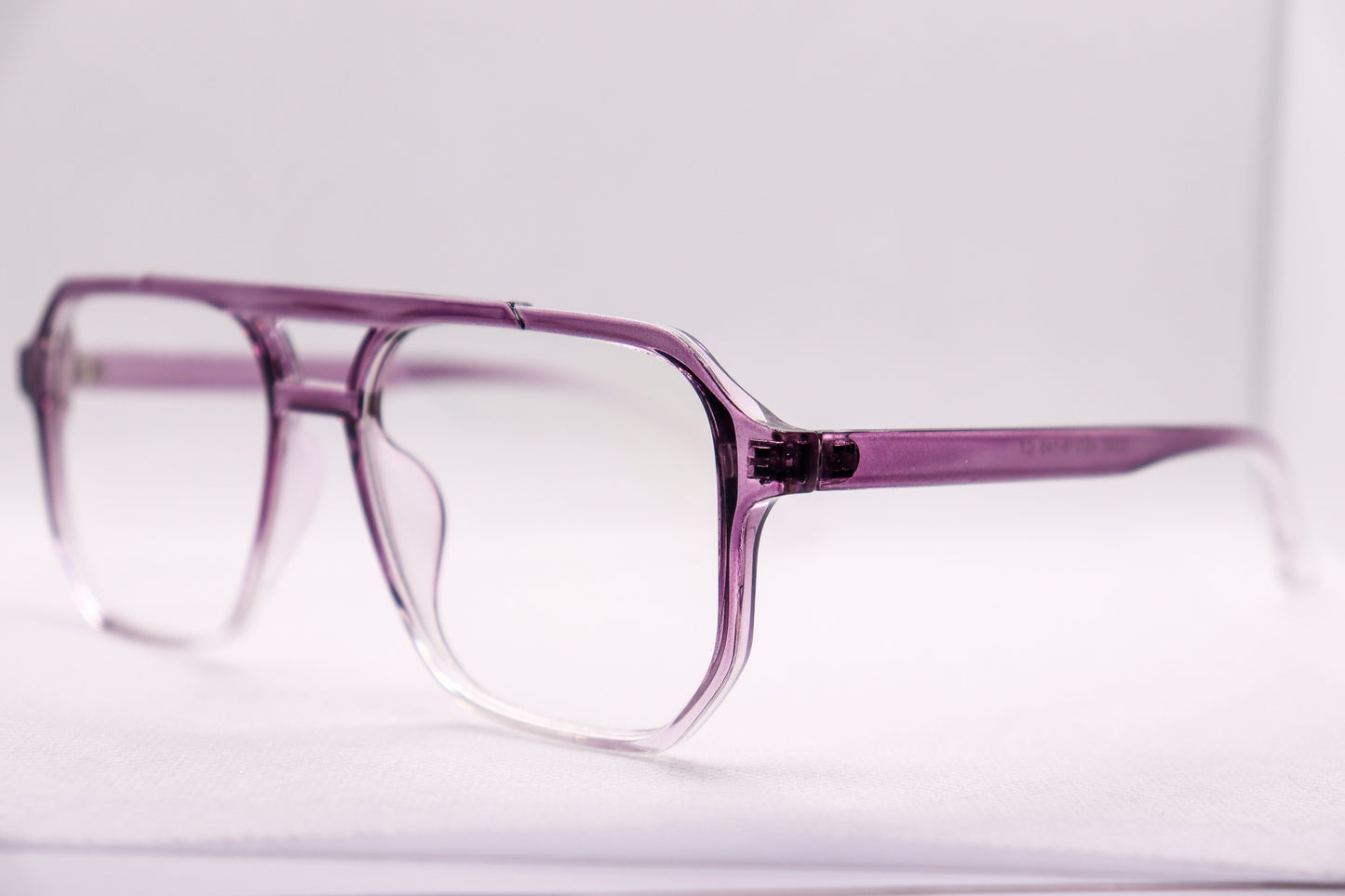 Double Bridged Gradient Purple - Eyeglasses - 6863 image 1