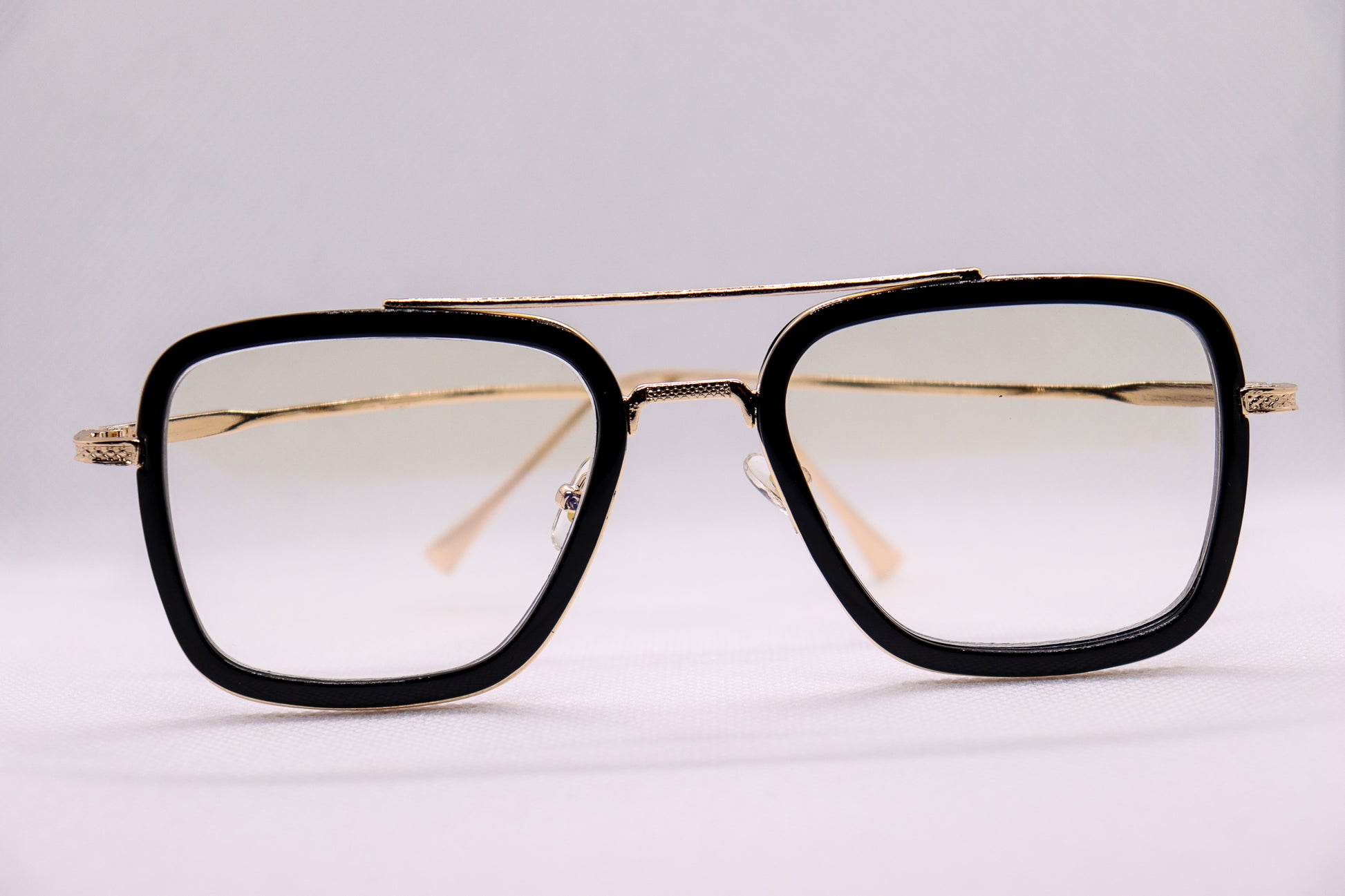 Edith Black & Gold Eyeglasses - 1375 image 6