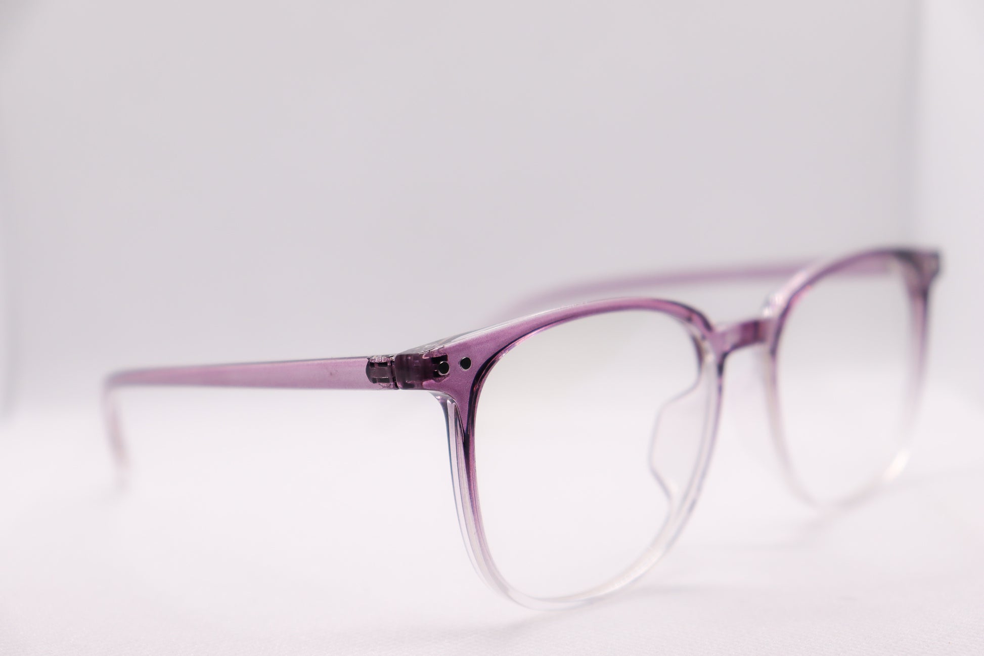 Oversized Gradient Purple Eyeglasses - 6466 image 2