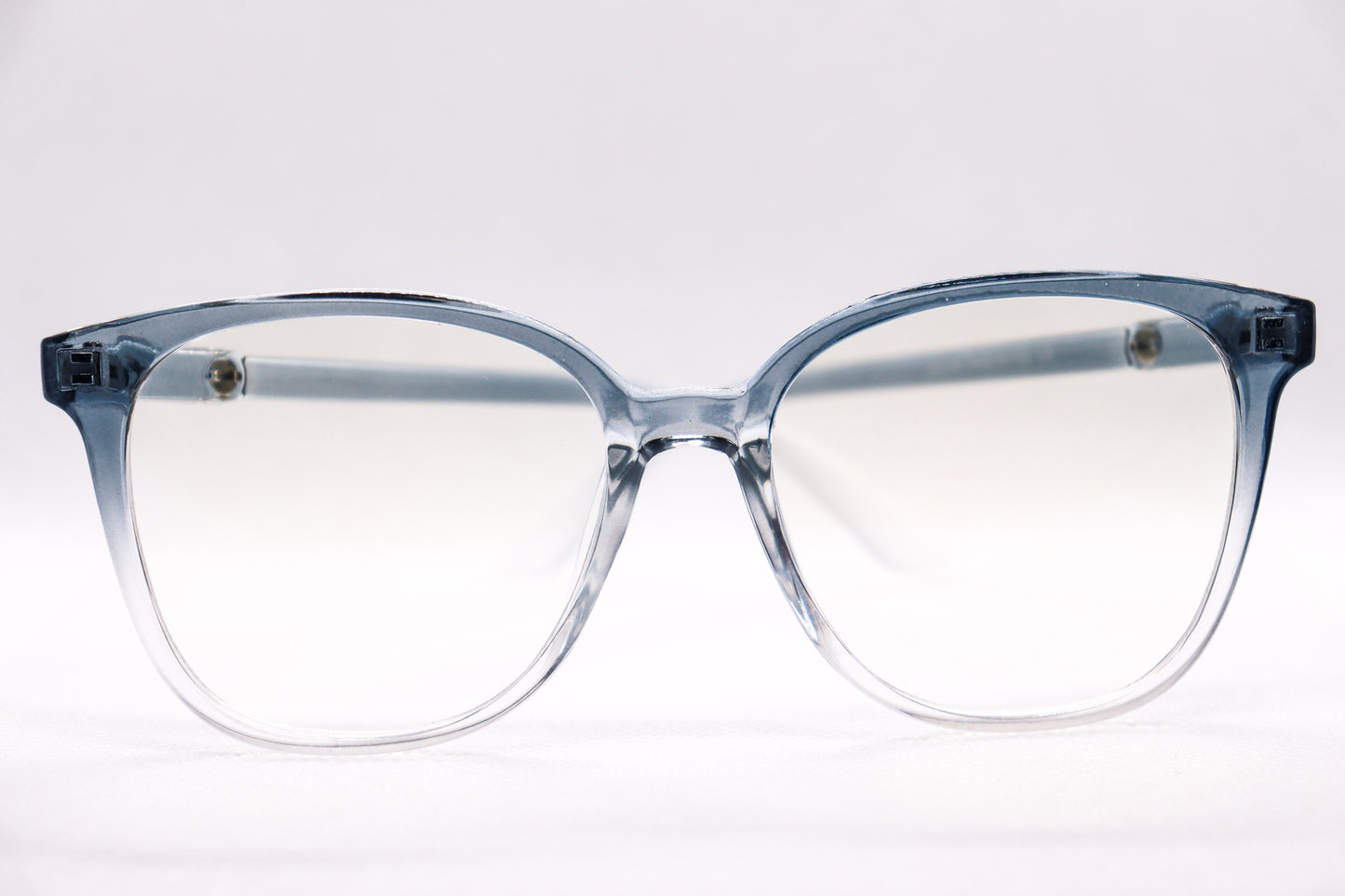 Oversized Gradient Grey Eyeglasses - 6466 image 3