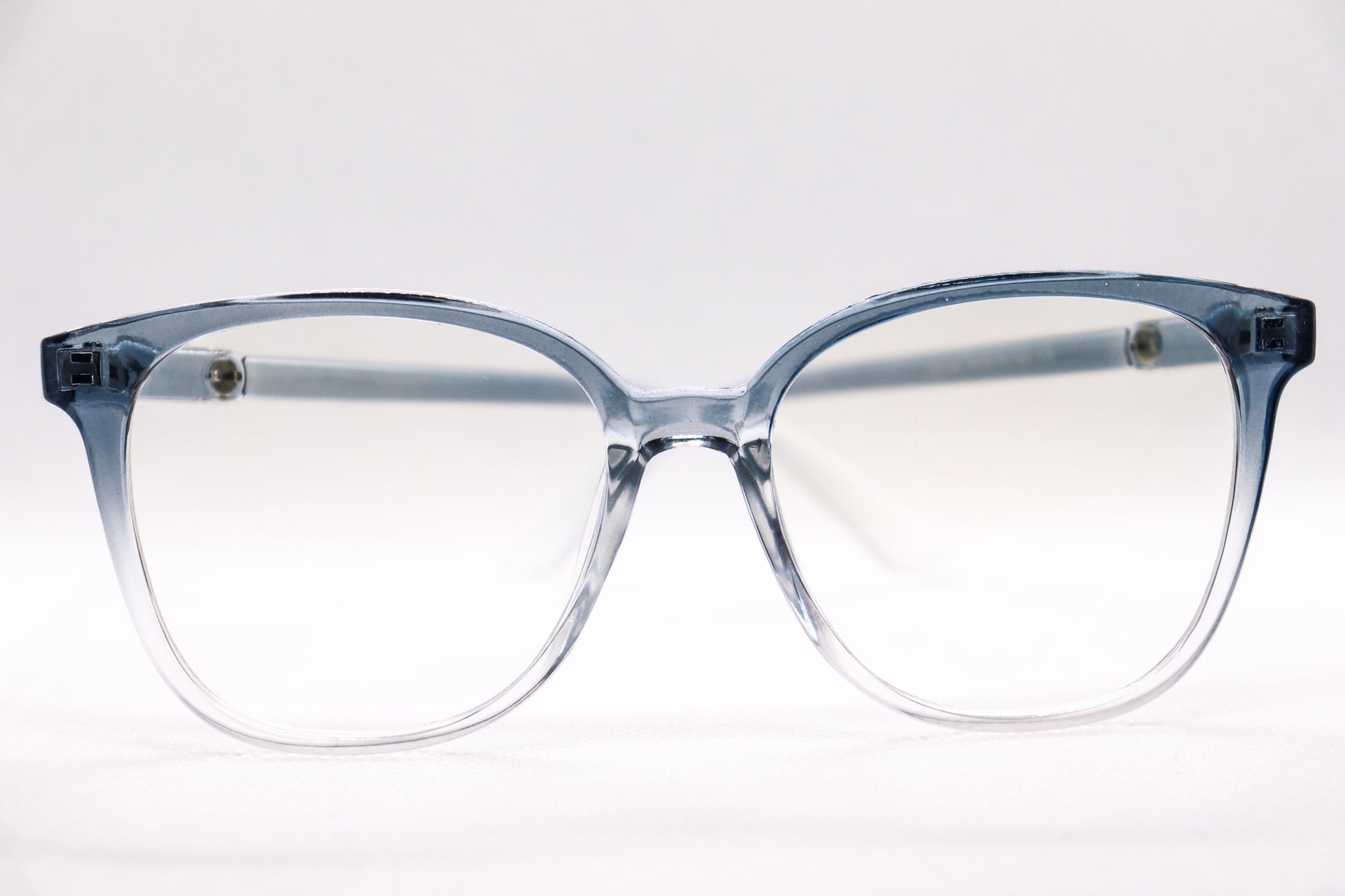 Oversized Gradient Grey Eyeglasses - 6466 image 3