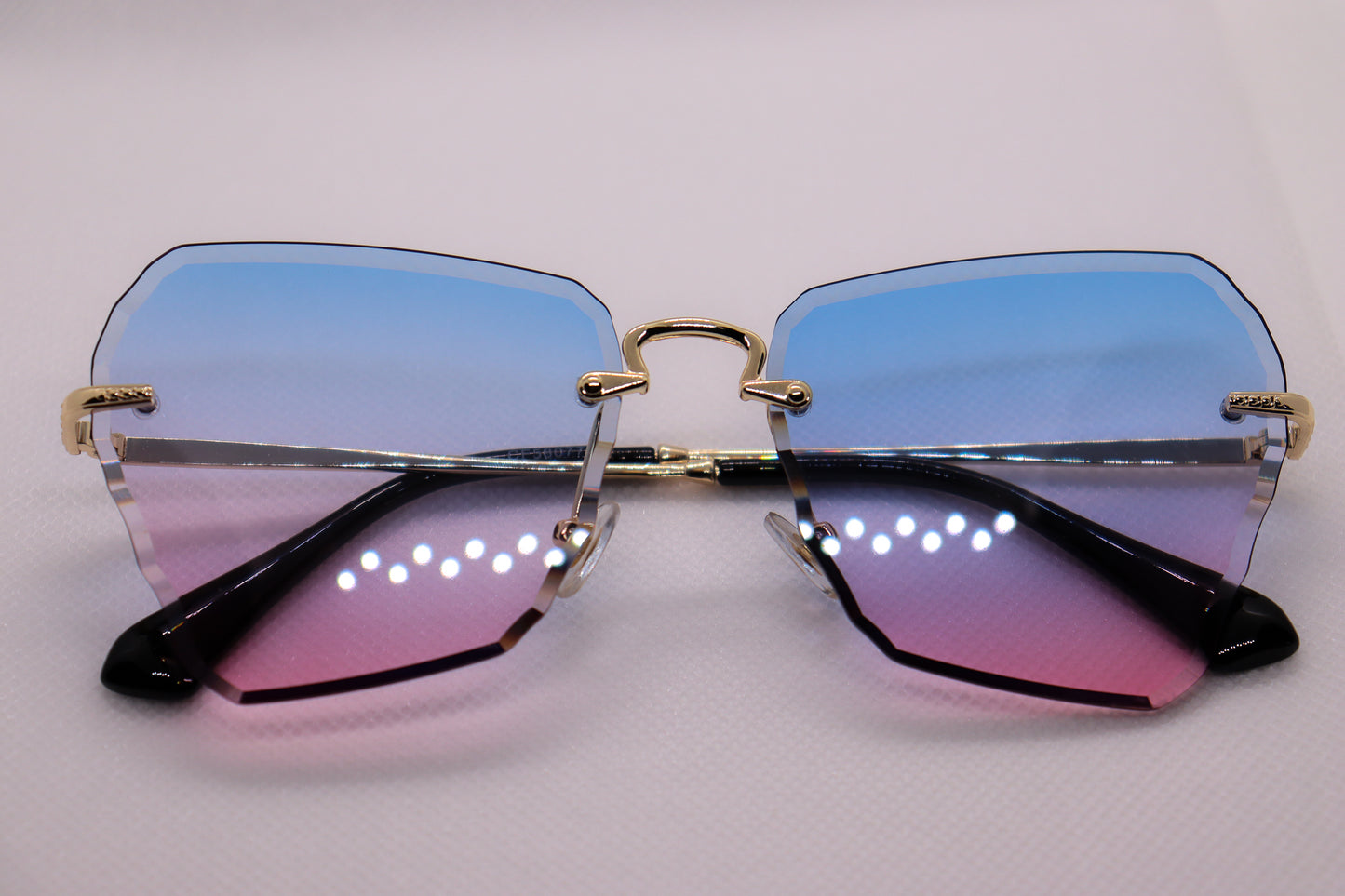Butterfly Blue Gradient Sunglasses - 3157 image 9