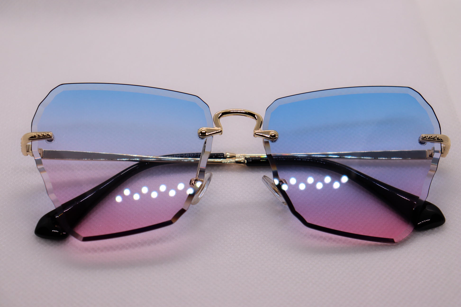Butterfly Blue Gradient Sunglasses - 3157 image 9