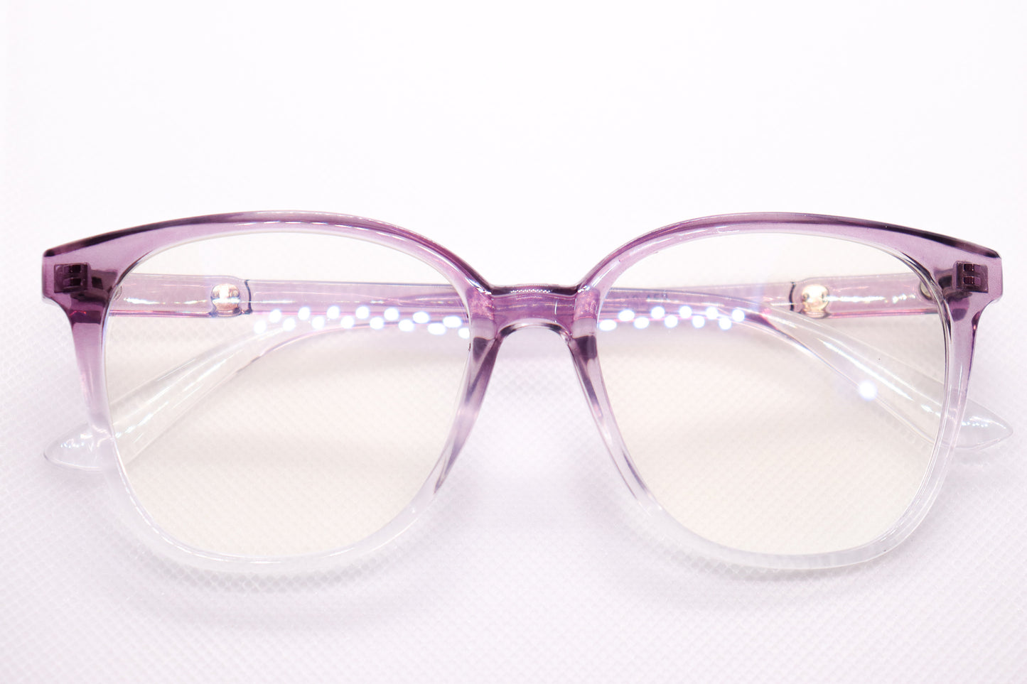 Oversized Gradient Purple Eyeglasses - 6466 image 7
