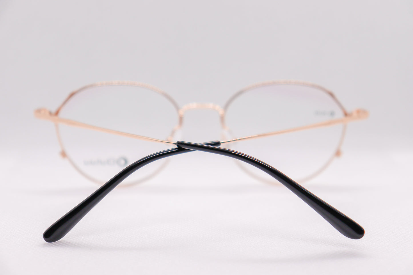 Oval Black & Gold Eyeglasses - 7408 image 5