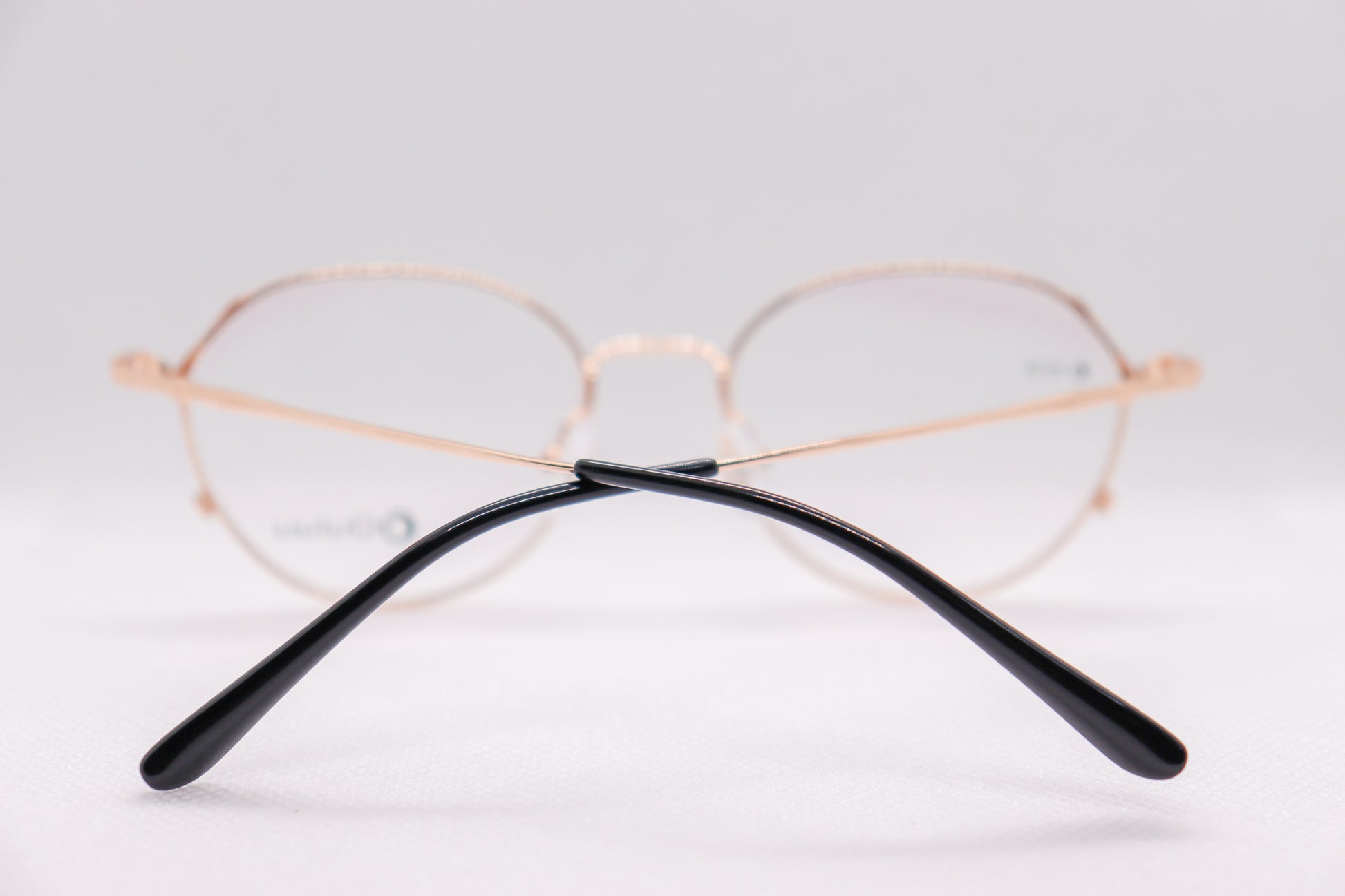 Oval Black & Gold Eyeglasses - 7408 image 5
