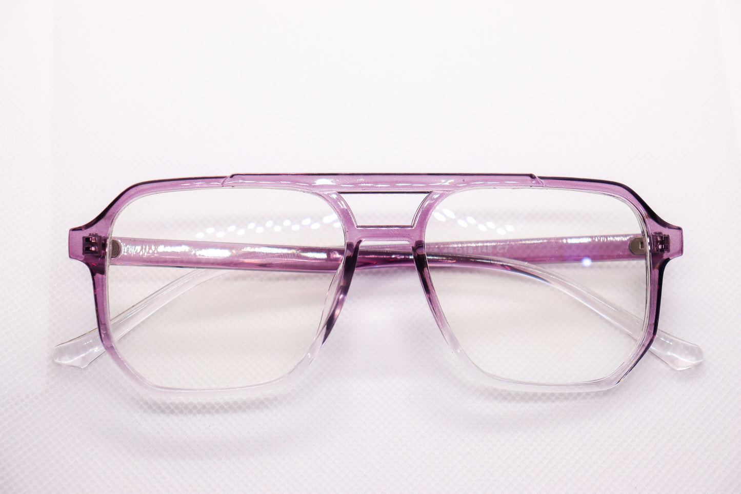 Double Bridged Gradient Purple - Eyeglasses - 6863 image 5