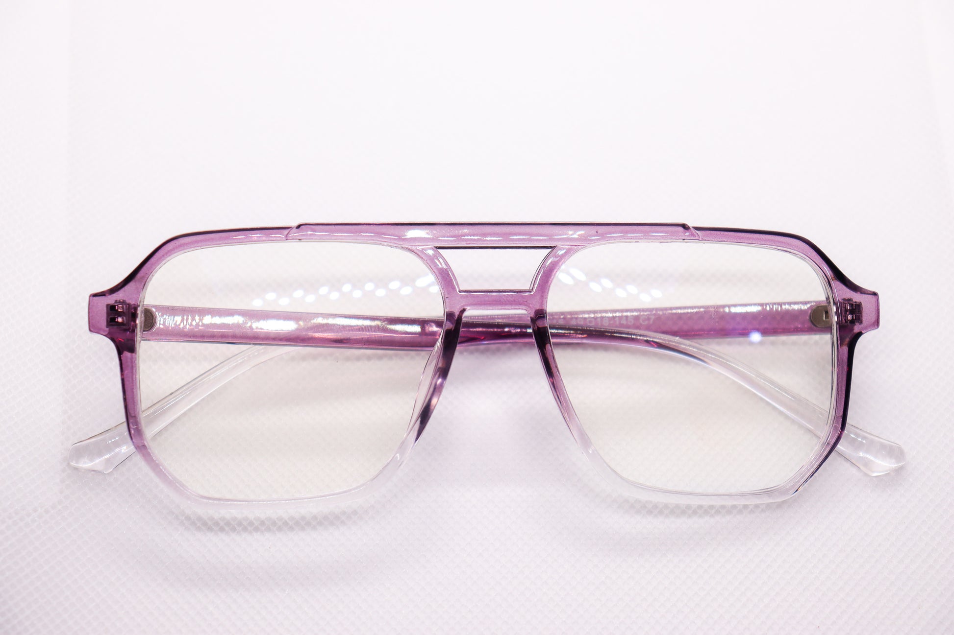 Double Bridged Gradient Purple - Eyeglasses - 6863 image 5