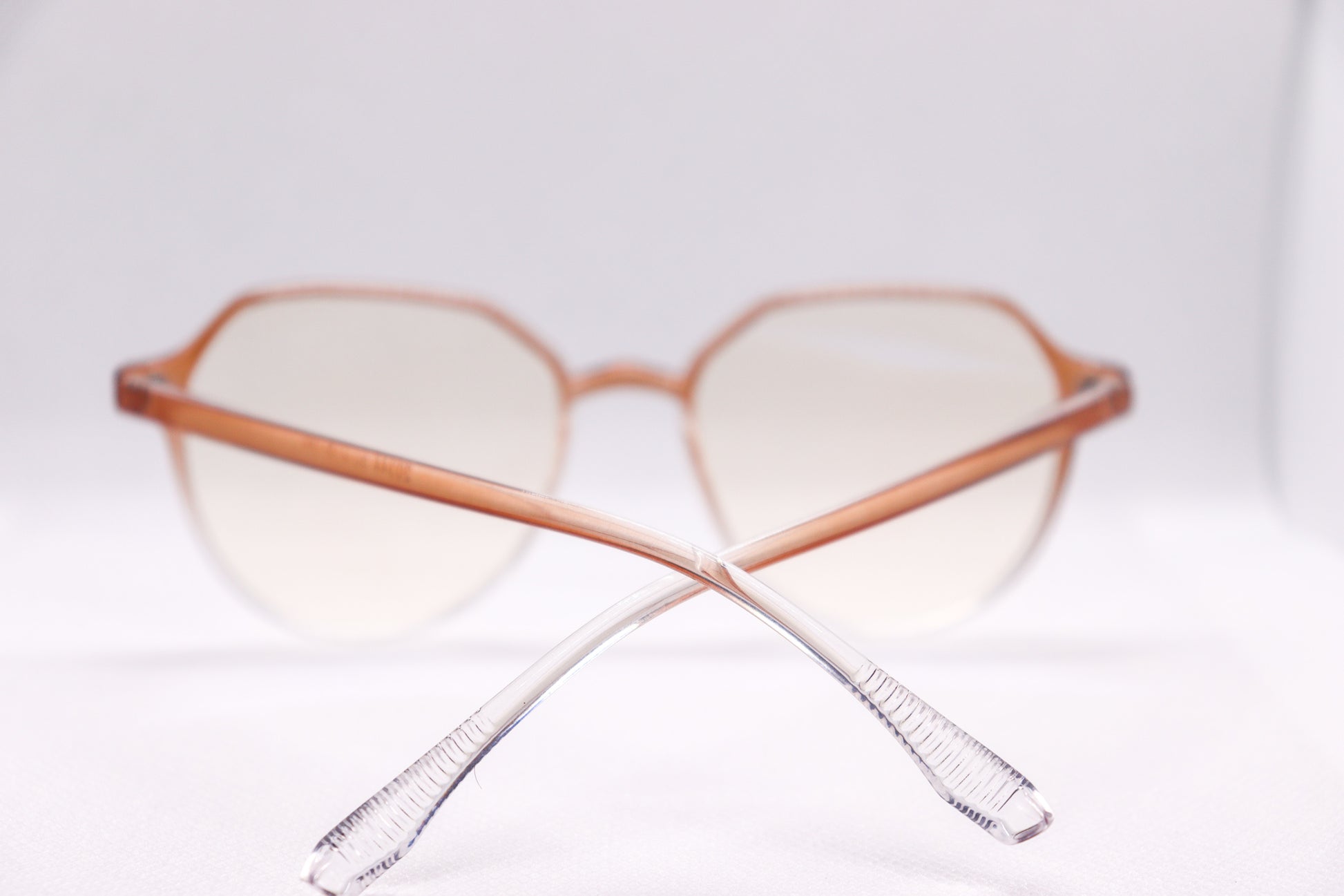 Oversized Gradient Brown Eyeglasses - 6466 image 4