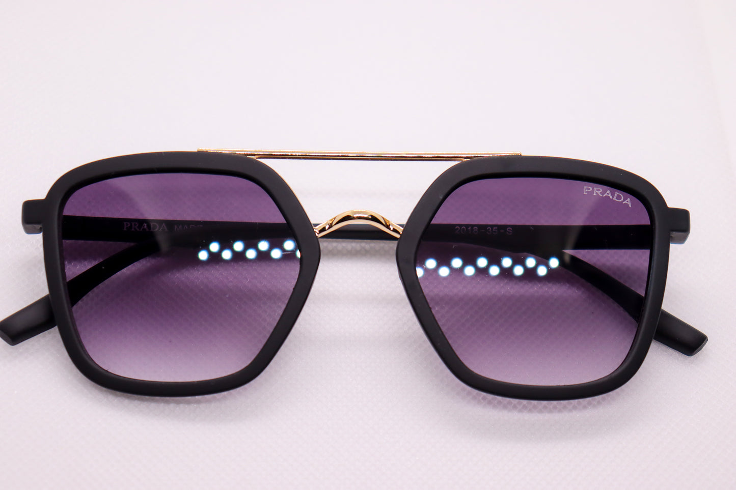 Black & Gold Sunglasses - 6923 image 5
