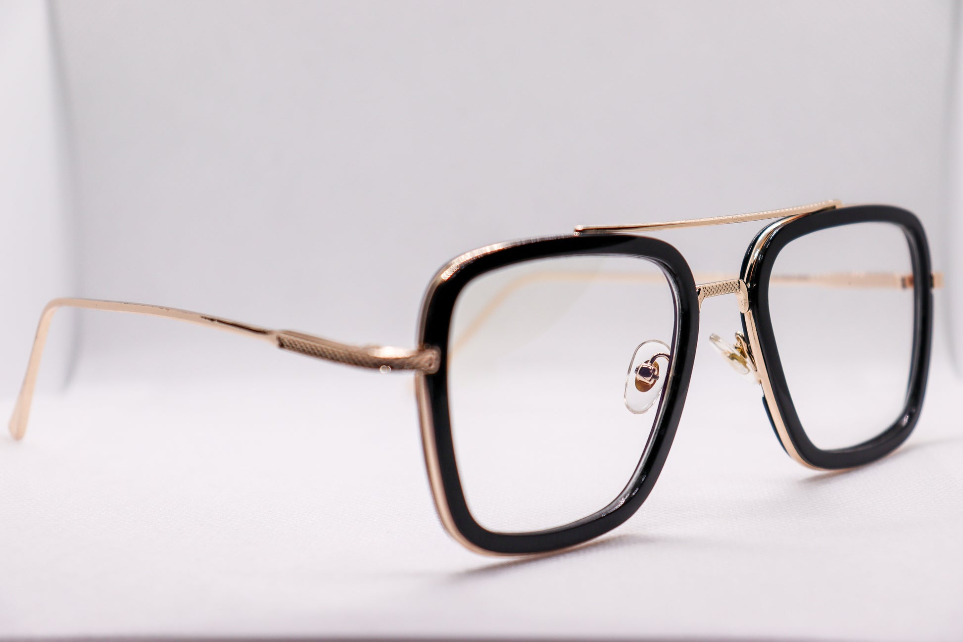 Edith Black & Gold Eyeglasses - 1375 image 4