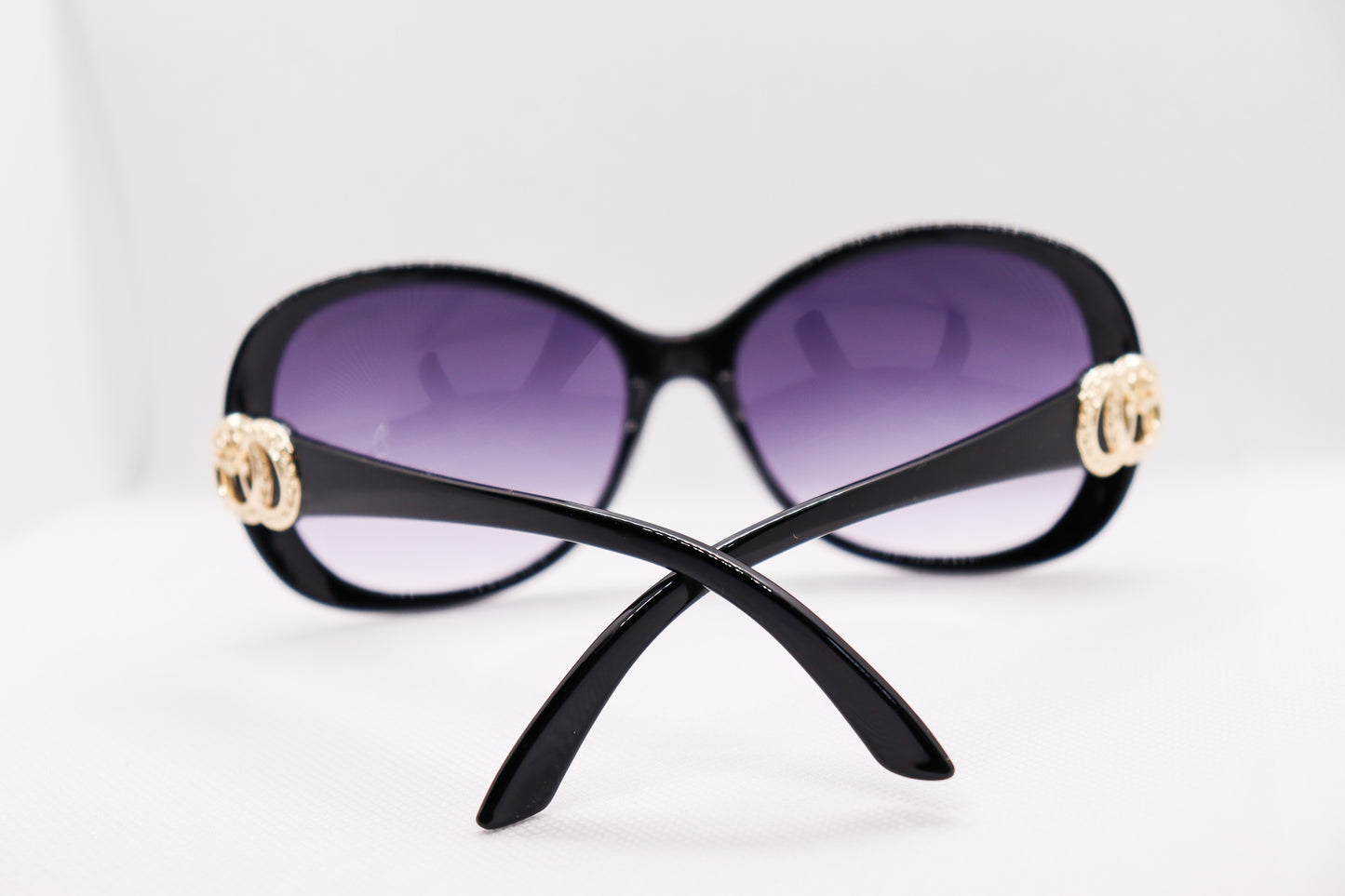 Oversized Black Sunglasses - 4207 image 4