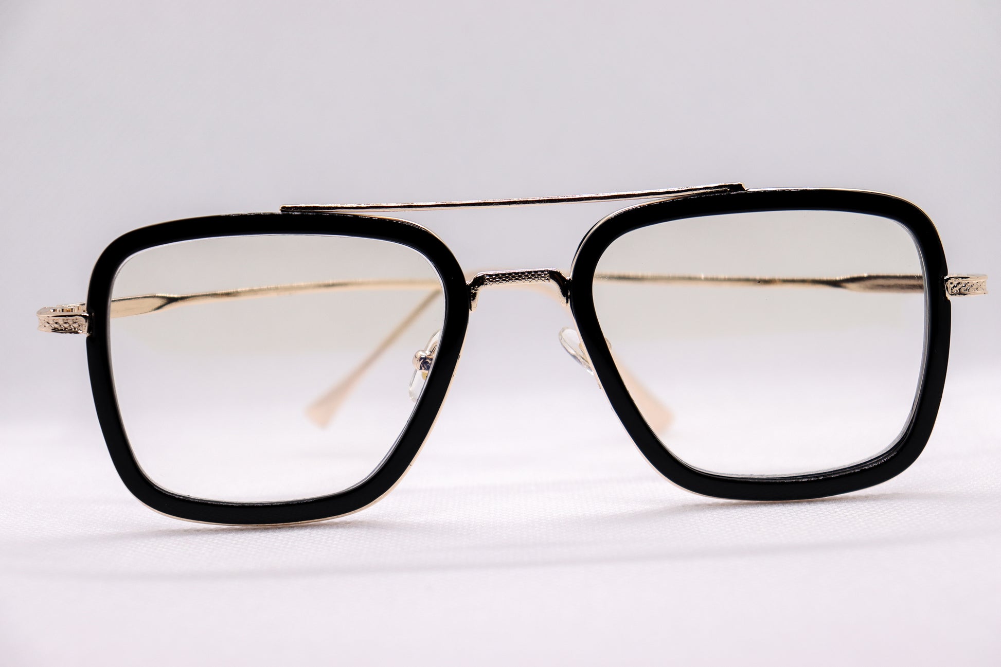 Edith Black & Gold Eyeglasses - 1375 image 7