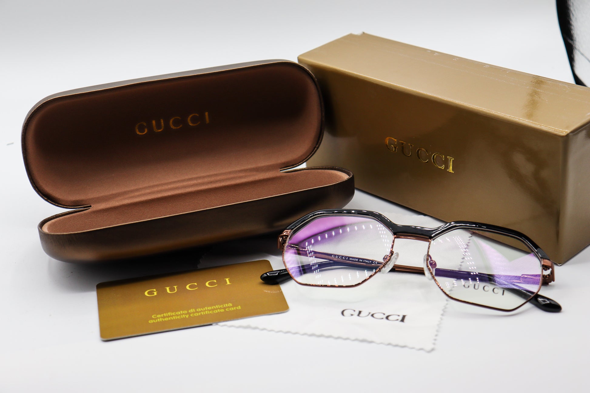 Gucci Octagon Black & Bronze-GC12404 image 5