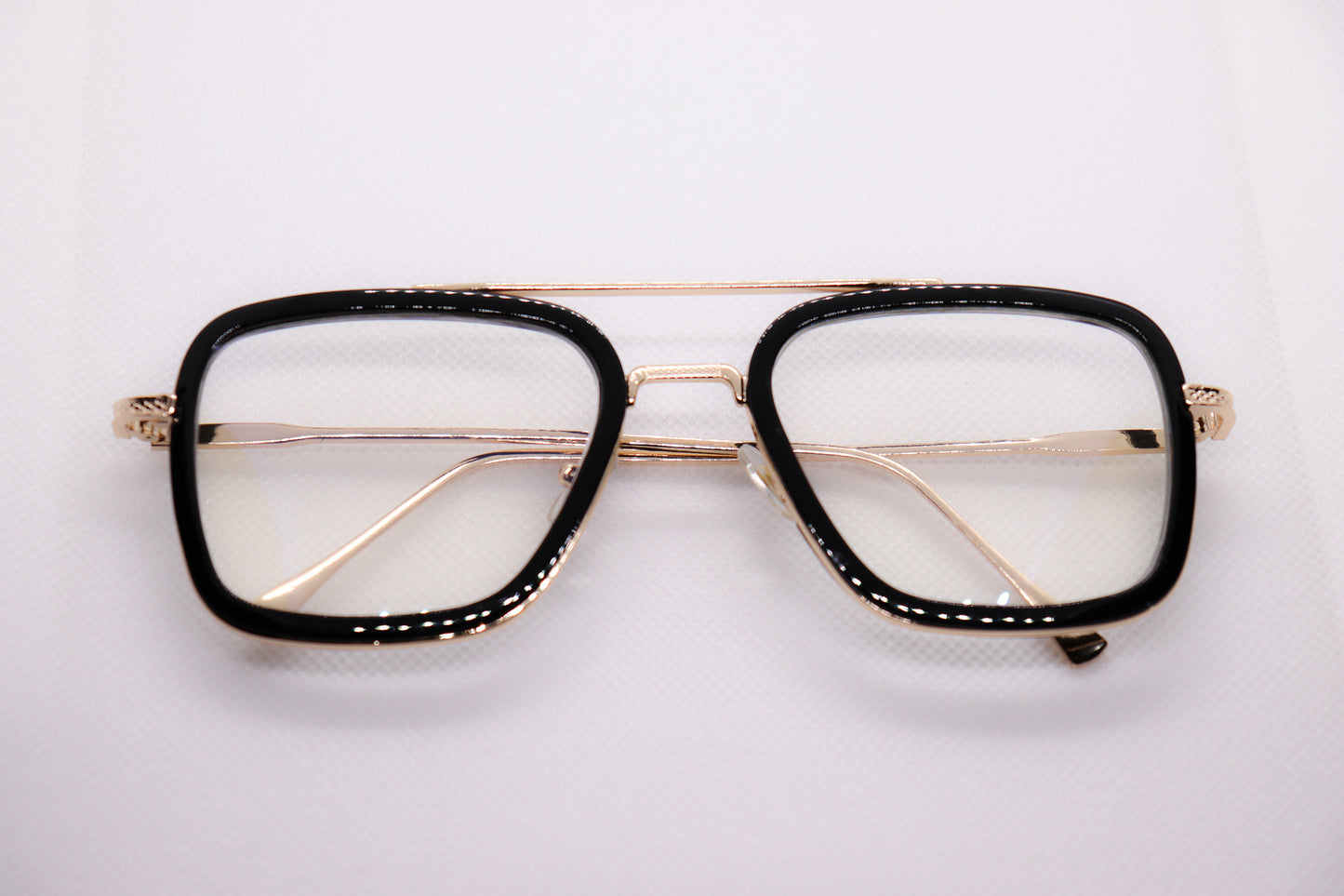 Edith Black & Gold Eyeglasses - 1375 image 10
