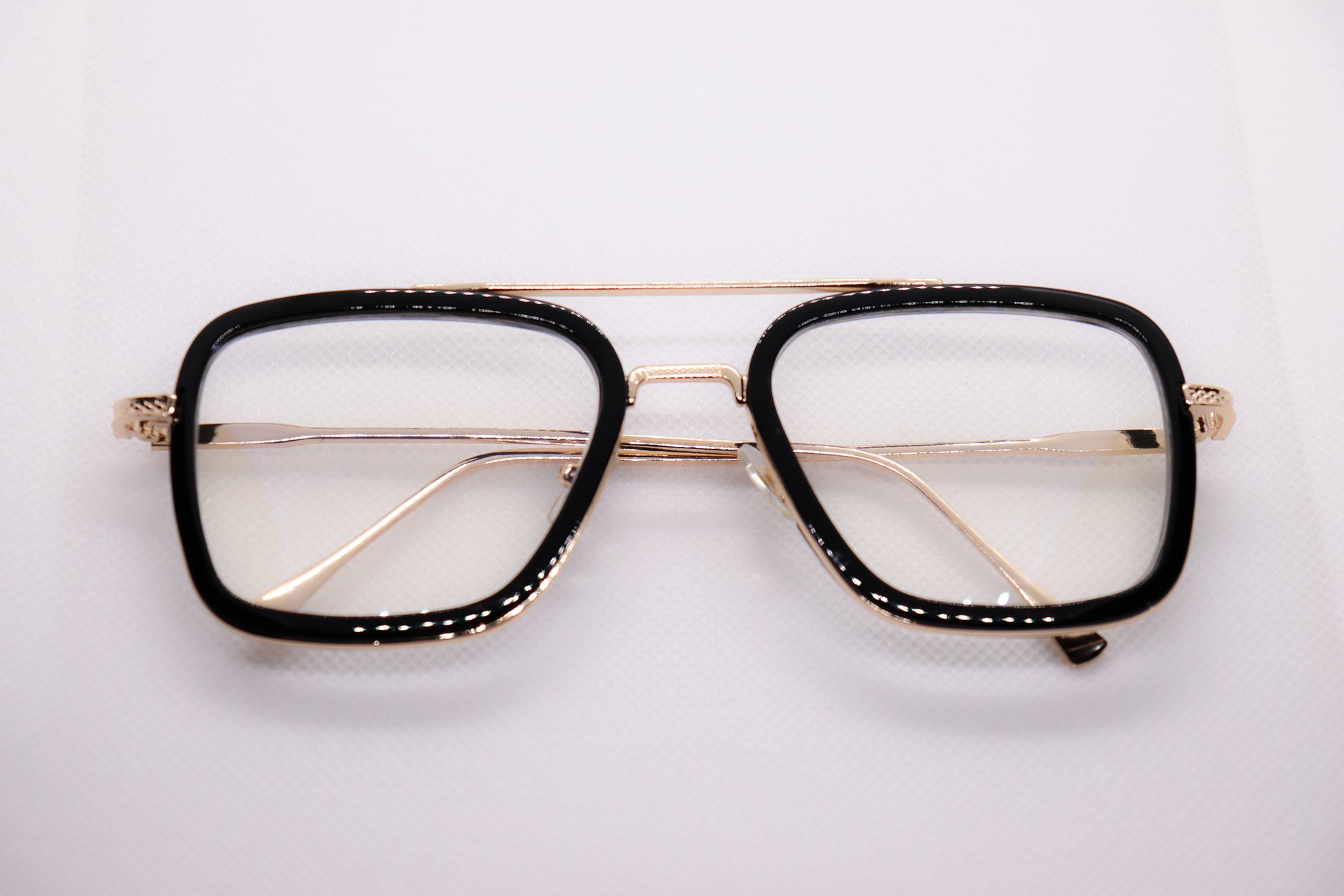 Edith Black & Gold Eyeglasses - 1375 image 10