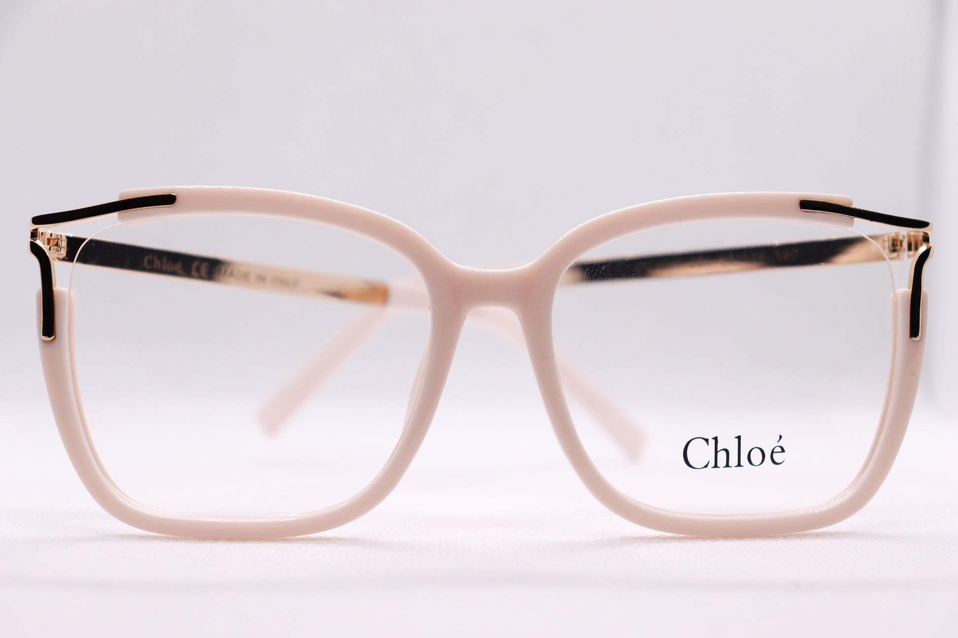 Winged Beige Eyeglasses - 7844 image 3