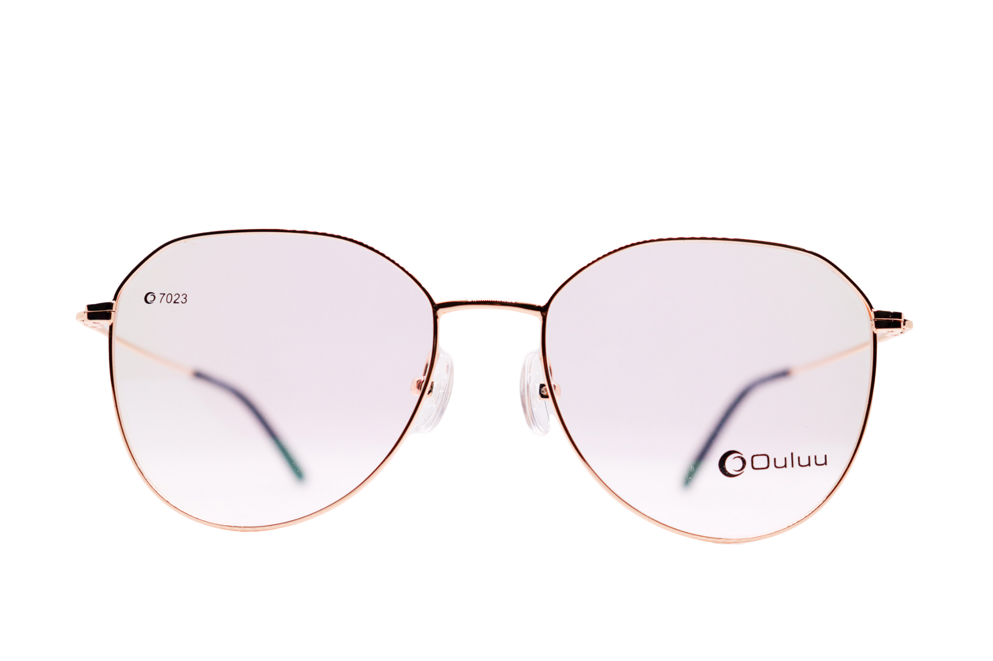 Semi Round Golden BlueCut Eyeglasses - 3061 image 0