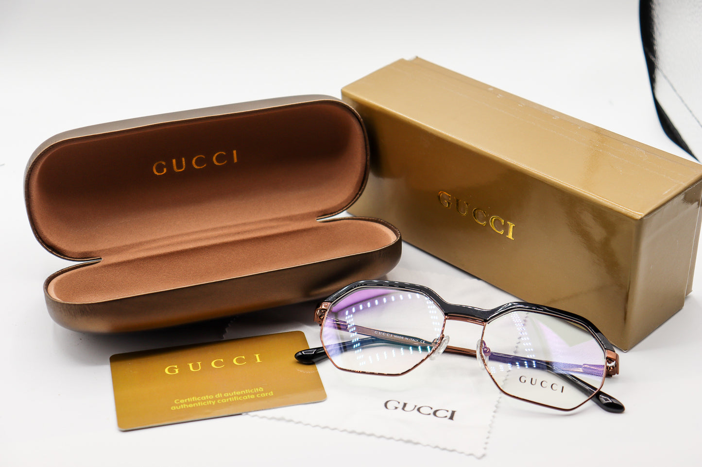 Gucci Octagon Black & Bronze-GC12404 image 4